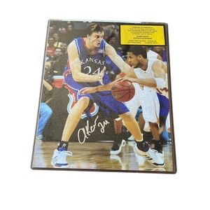 Sasha Kaun Signed 8x10 Photo Kansas Jayhawks NCAA Basketball COA Autographed